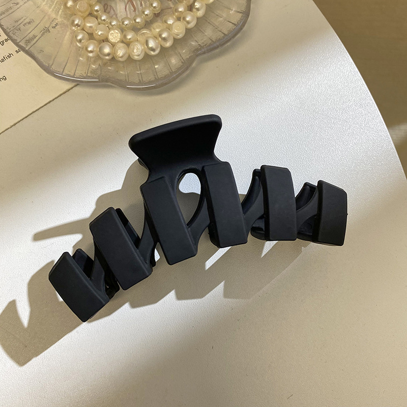 Negro serie grande clip de pelo min esmerilado tiburón clip pelo Volumen de alto grado sentido trasero cabeza horquilla accesorios para el cabello