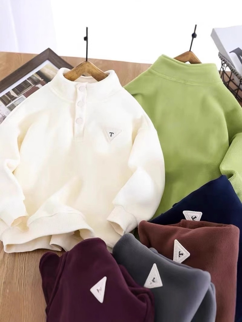 制服の神器の男の子の内胆の新型のベルベットの双面の絨毯の子供の春秋秋冬の服装の保温の衛衣の男の子