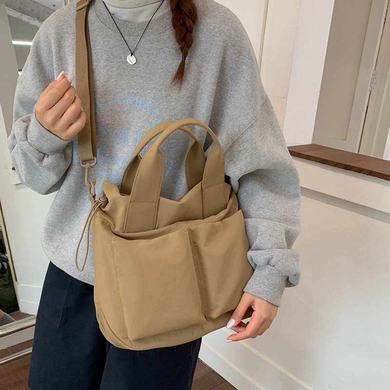 Casual Women's Shoulder Bag Student Tote Bag Nylon Large Capacity Commuter Crossbody Bag - Thumbnail 3