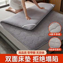 厂家直销立体羽丝绒褥子加厚床垫单双人羊羔绒床褥子外贸床褥子