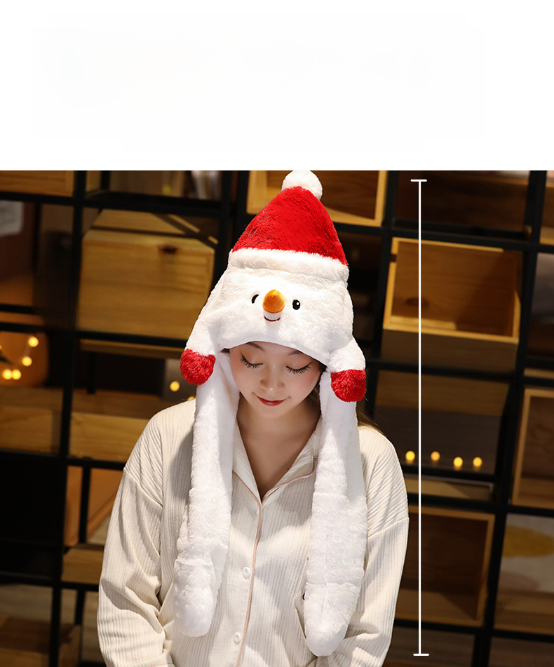 Cappello di babbo natale con orecchie mobili decorazione natalizia_voghion.com