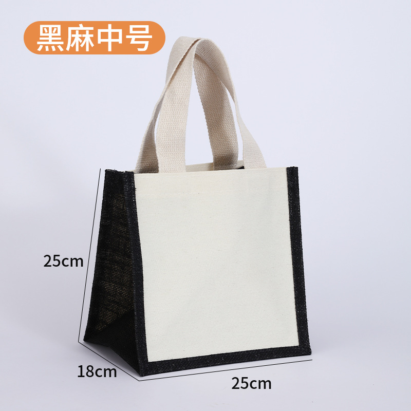 Bolsa de mano logotipo al por mayor moda para salir bolsas de almuerzo de estudiantes bolsas de almuerzo bolsas de regalo bolsas de lino bolsas de lona