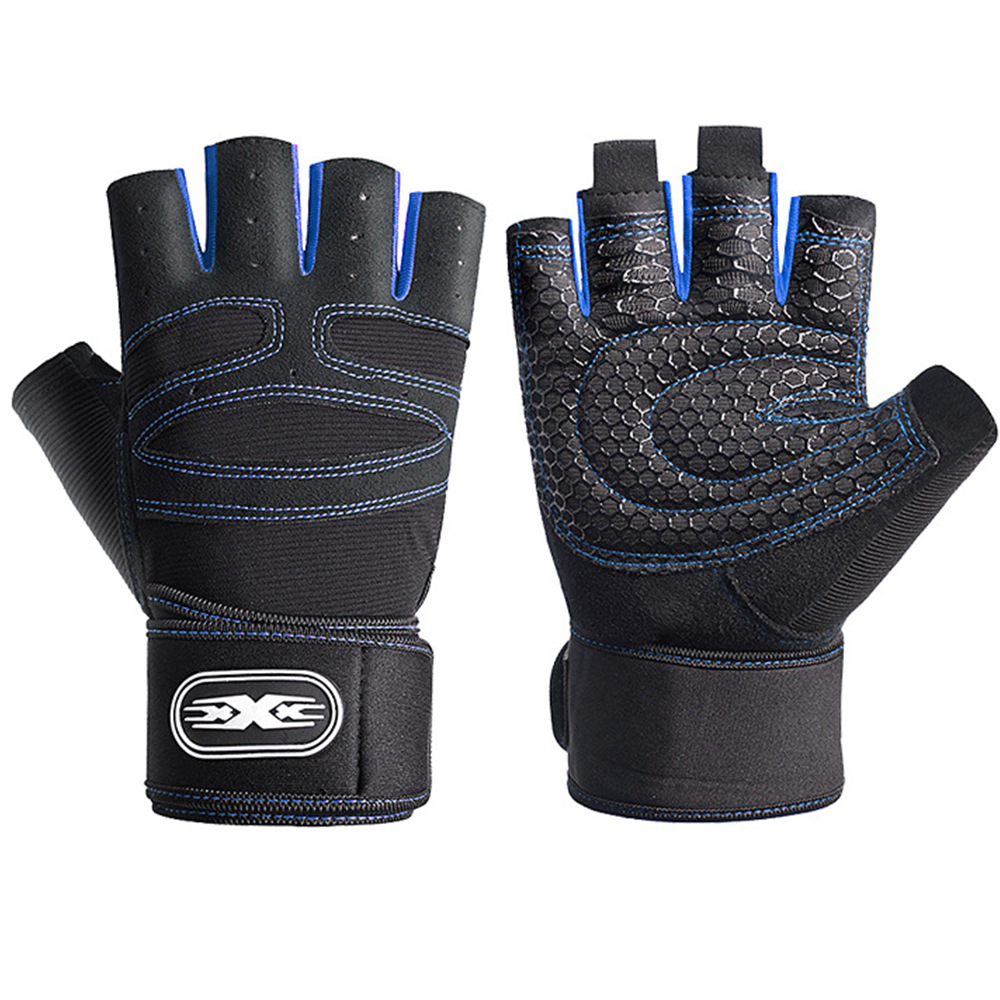 Guantes de fitness de medio dedo nueva primavera y verano para hombres y mujeres con mancuernas conducción transpirable al aire libre a prueba de sol deportes guantes de equitación