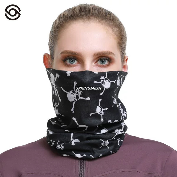 Seamless Multifunctional Magic Headscarf, Cycling Mask, Warm Neck Gaiter, Halloween Prop, Skull Face Mask