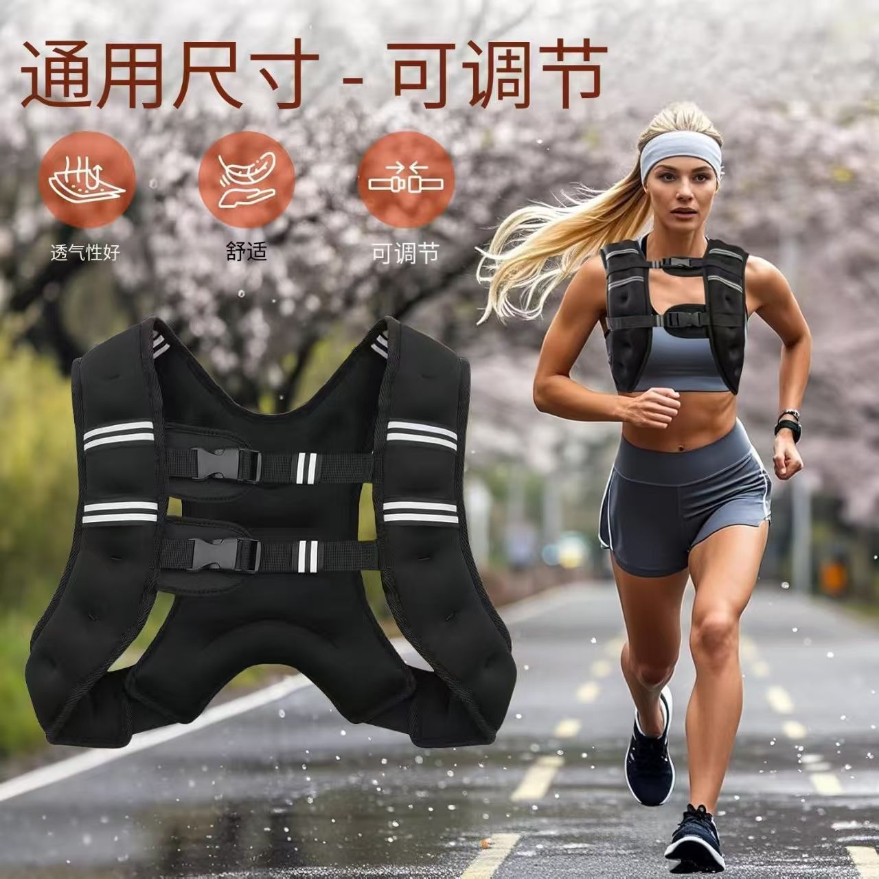 Carga de peso chaleco equipo de carrera invisible chaqueta de arena hombre y mujer fitness entrenamiento de boxeo chaleco deportivo 3 / 5 / 8kg al por mayor