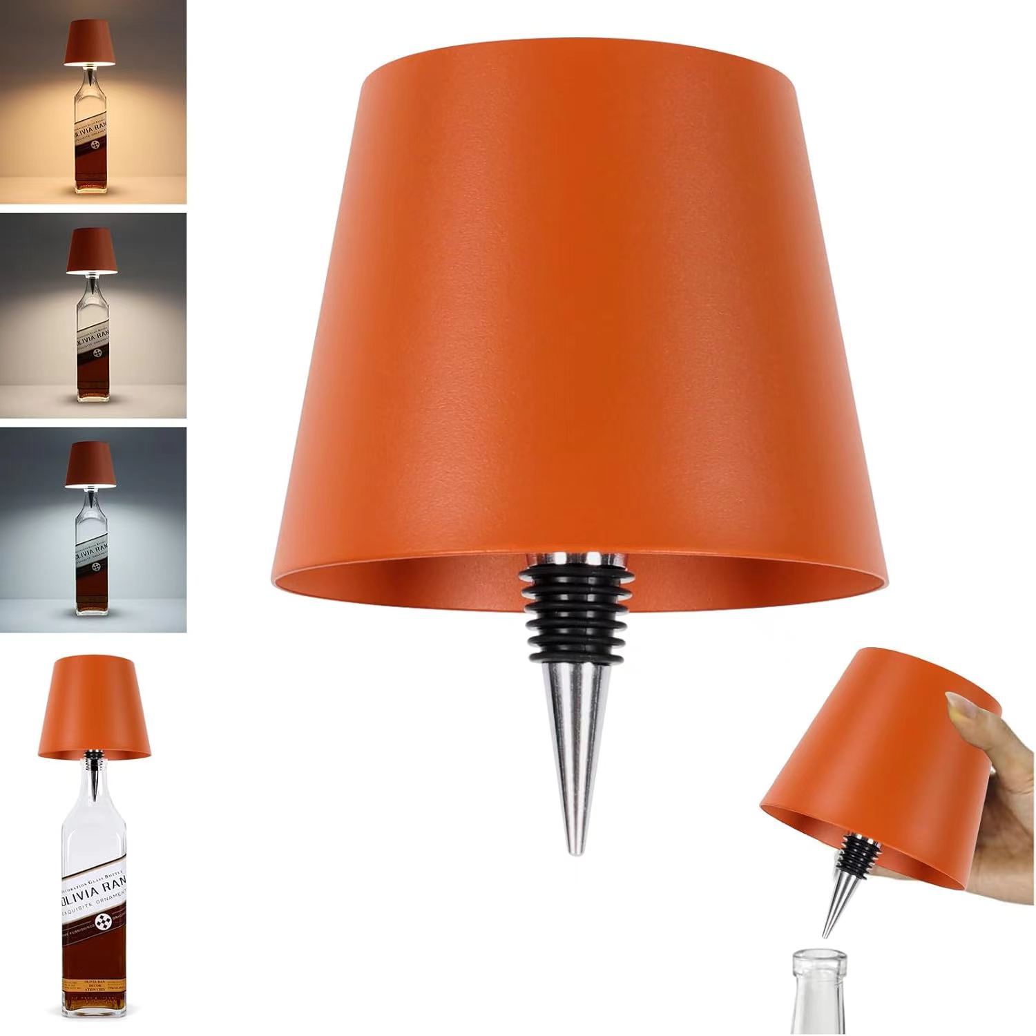 Lámpara de botella de vino enchufable transfronteriza Lámpara de vino RGB Restaurante Bar Atmósfera de carga táctil incorporada Lámpara de mesa de pie alto