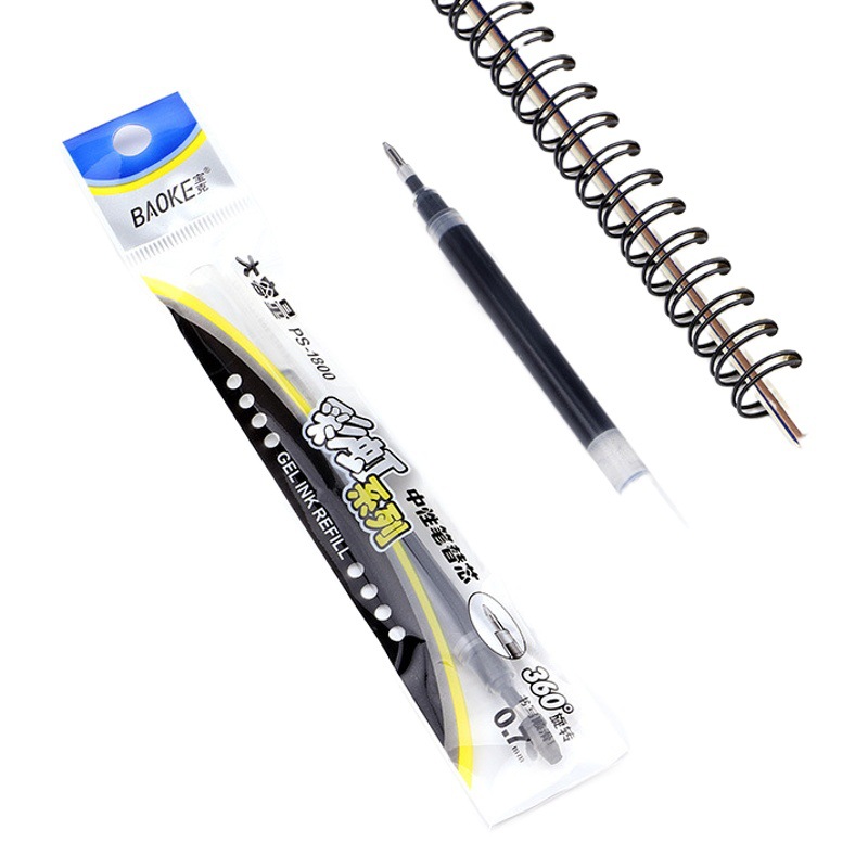 Baoke 0.5/0.7/1.0 Gel Pen Refill Super Large Capacity Signature Pen Refill Black Ink Pen Refill Wholesale 1930