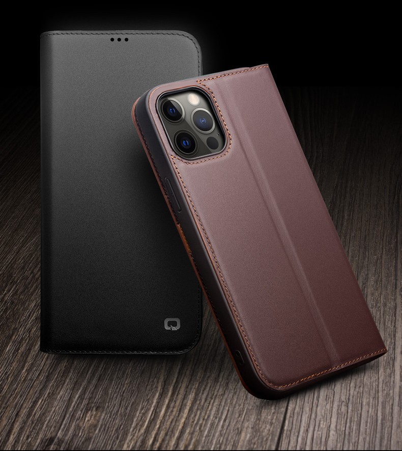 Ốp lưng da thật gập đứng cho iPhone 12 Pro Max / 12 mini – bảo vệ toàn diện, tích hợp giá đỡ — IPhone12 mini 5,4 inch màu nâu cổ điển thế hệ thứ hai, IPhone12 Pro 6,1 inch màu nâu cổ điển thế hệ thứ hai, IPhone12 6,1 inch màu nâu cổ điển thế hệ thứ hai, IPhone12 Pro Max 6,7 inch màu đen cổ điển thế hệ thứ hai chi tiết 8