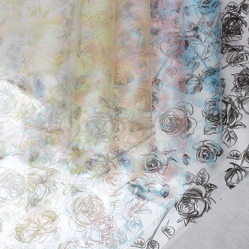 Huaxi rosa cristal OPP papel de embalaje de flores vidricola impresión transparente ramo de flores papel de embalaje de flores