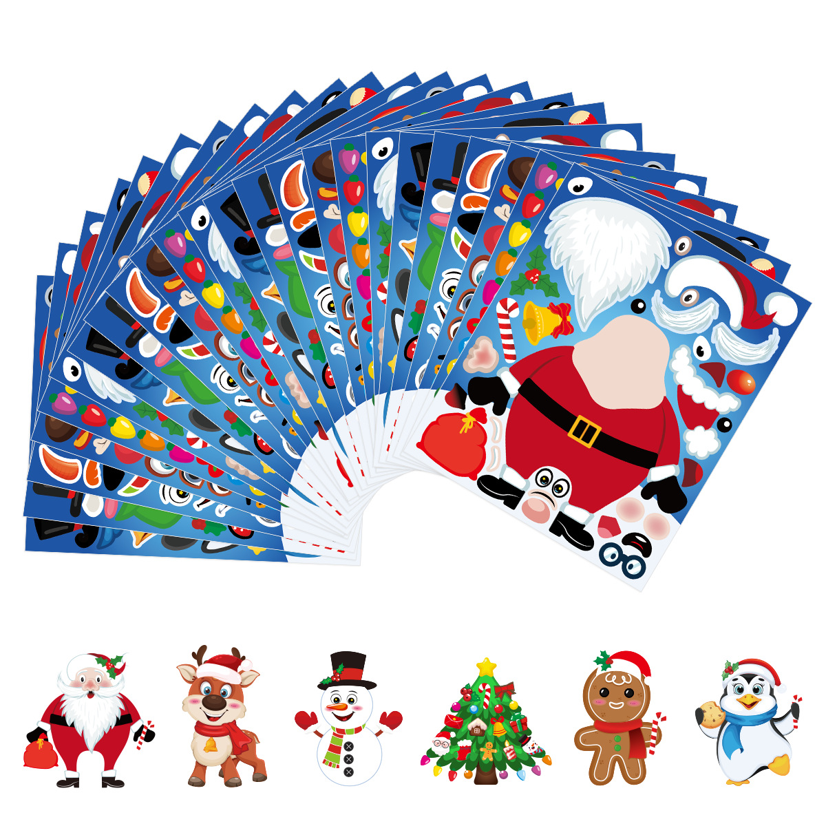 14.5*17cm,6 디자인-SQ 크리스마스 표현 스티커