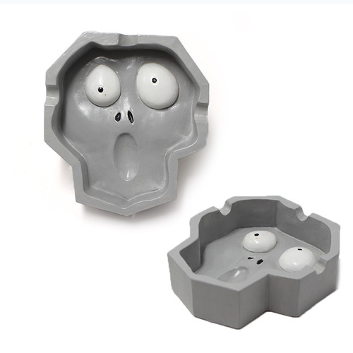 Amazon's new resin ghost face ashtray home decoration creative desktop funny ashtray decoration wholesale