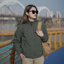 AK男装男士外套春秋男装薄款夹克户外休闲防水冲锋衣军绿色卡其色