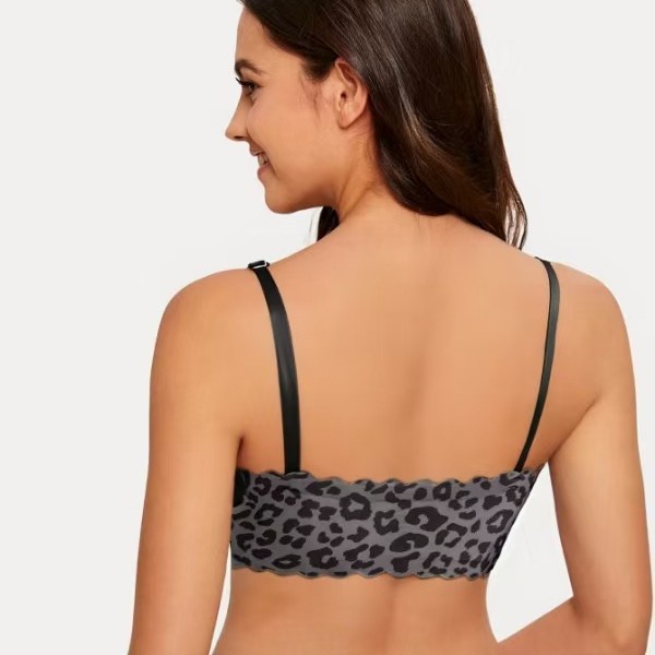 Leopardo de color Mori, cinturón de cuello en V, ropa interior de moda, emoción sexual.