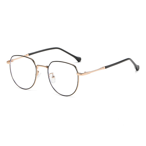 Fashionable photochromic anti-blue light glasses for women without makeup, Korean style men's large-frame student myopia glasses, finished flat glasses