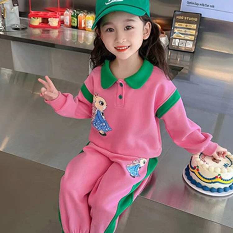 Girls' Fashion Winter Set, Western Style Spring and 2023 New Children's Internet Red Autumn Baseball_voghion.com