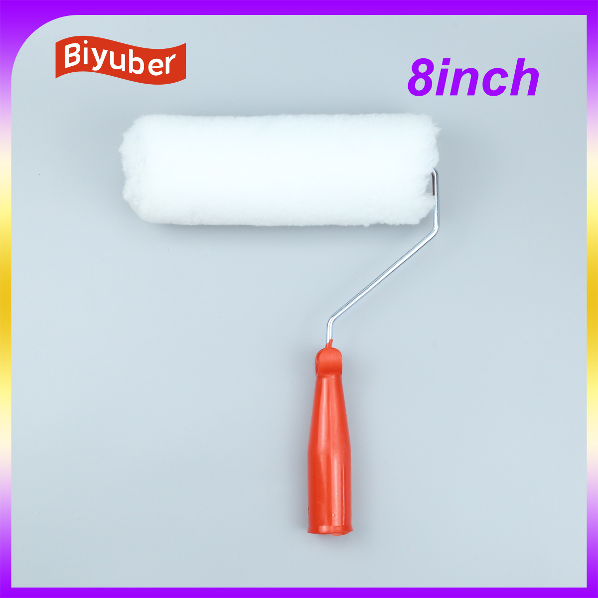 흰색; 롤러 브러시(순백색 폴리에스테르) 8inch ; 폴리에스테르