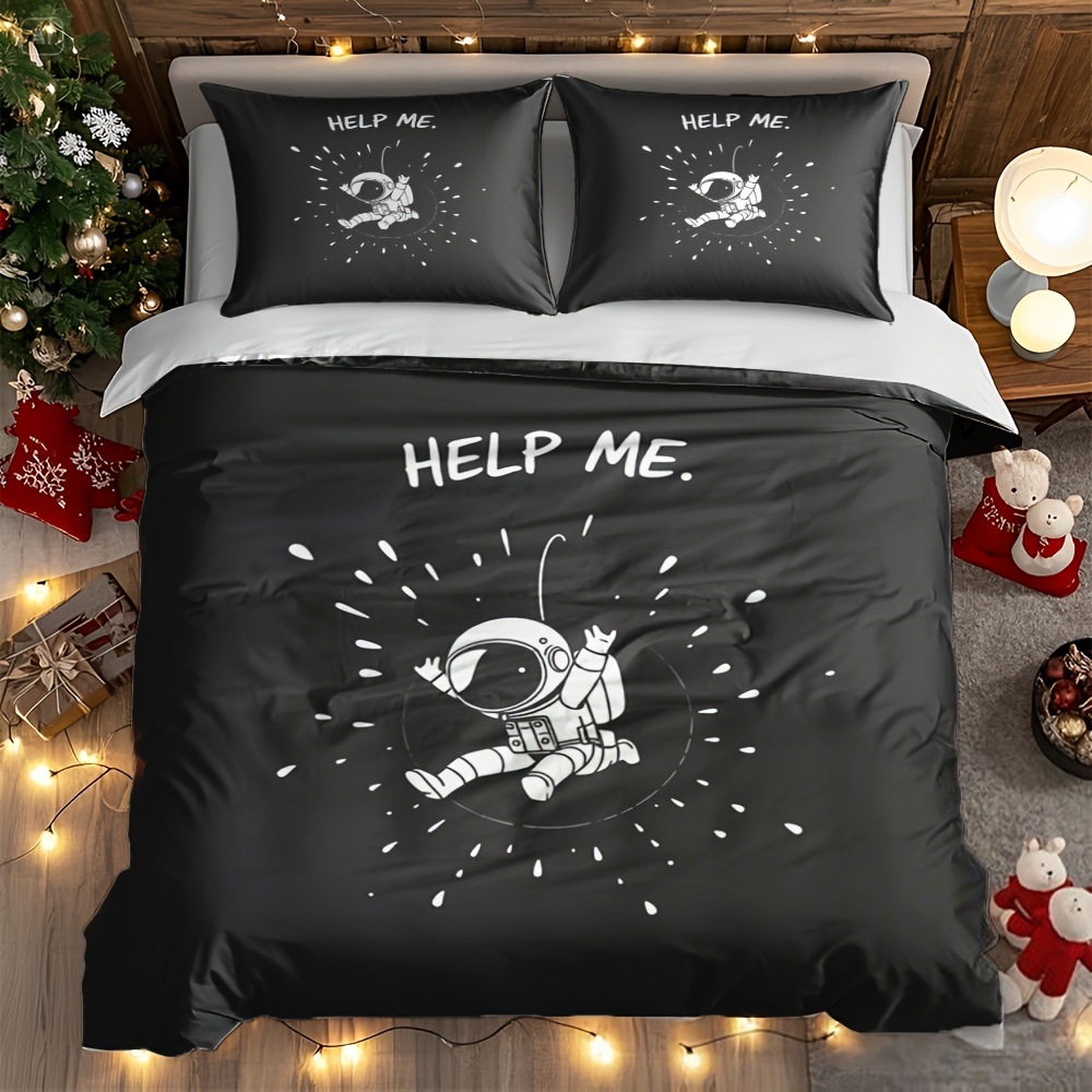 Transfronterizo textil doméstico astronauta suave impresión digital abrasión quilt kit fuente soporte de fábrica TEMU / JIT