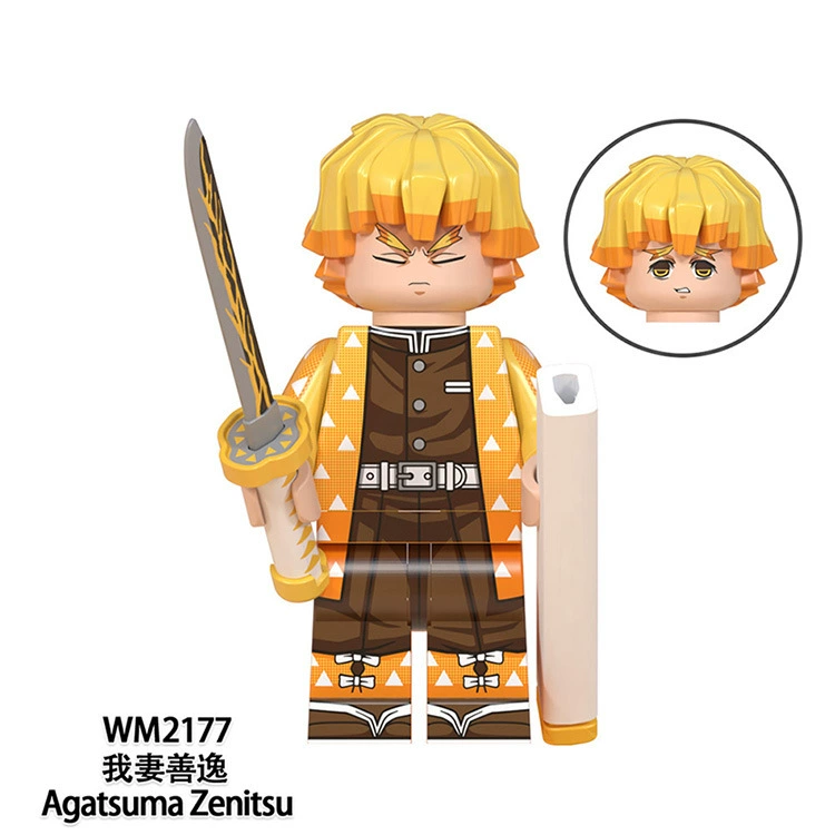 WM 6116 Anime Board Mini Figures Set 4.5cm Tanjiro Nezuko Giyuu Shinobu Rengoku Akaza Zenitsu Inosuke