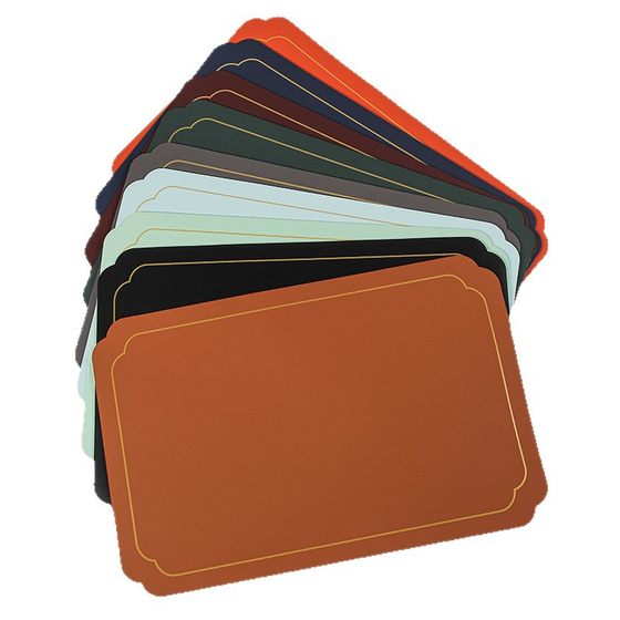 European Style American Style Placemat Decorative Mat Leather Western Placemat Waterproof Oil-proof Plate Bowl Mat Coaster Table Mat Heat Insulation Mat