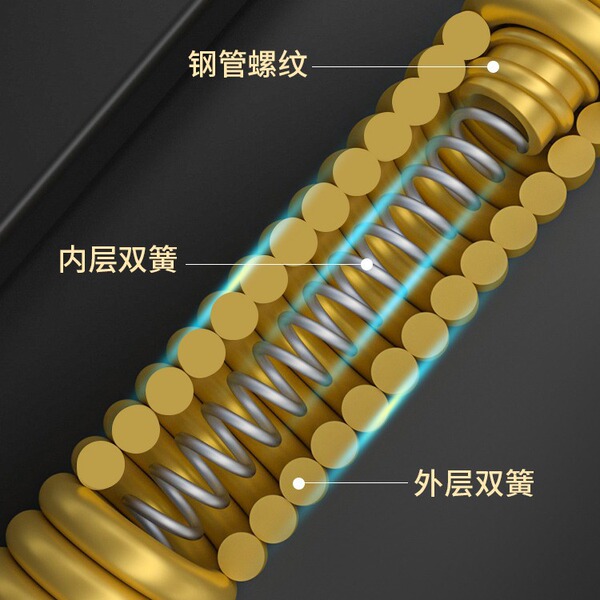 Golden two-color import handle