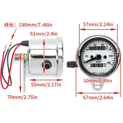 Direct selling motorcycle retro small tachometer