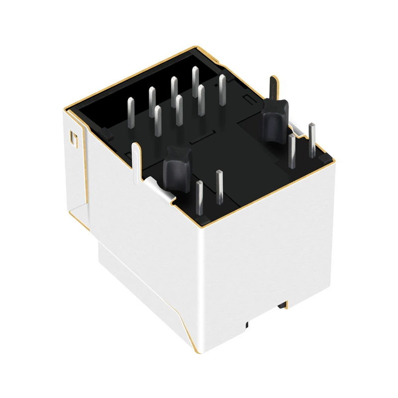 MJFR0849 заводская настройка различных спецификаций 1×2 RJ45 разъема с экранированным корпусом