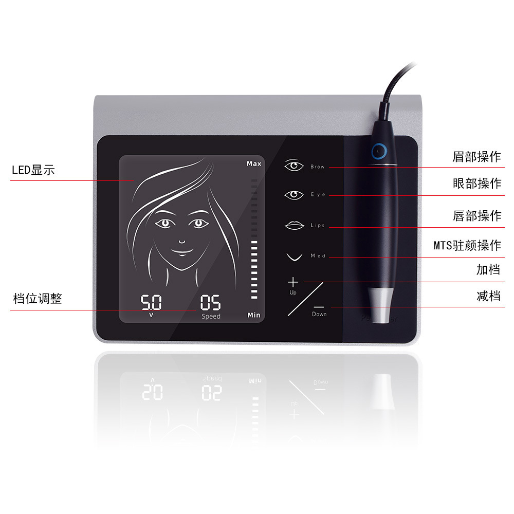 Máquina de bordado de tatuaje de segunda generación de Nara máquina de panel de suspensión magnética enchufable Suspensión de pantalla táctil de tiro completo fabricante de importación de instrumentos sin cáñamo