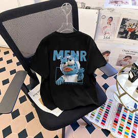 搞怪卡通印花儿童T恤男女童夏季新款棉透气圆领上衣宝宝休闲半袖