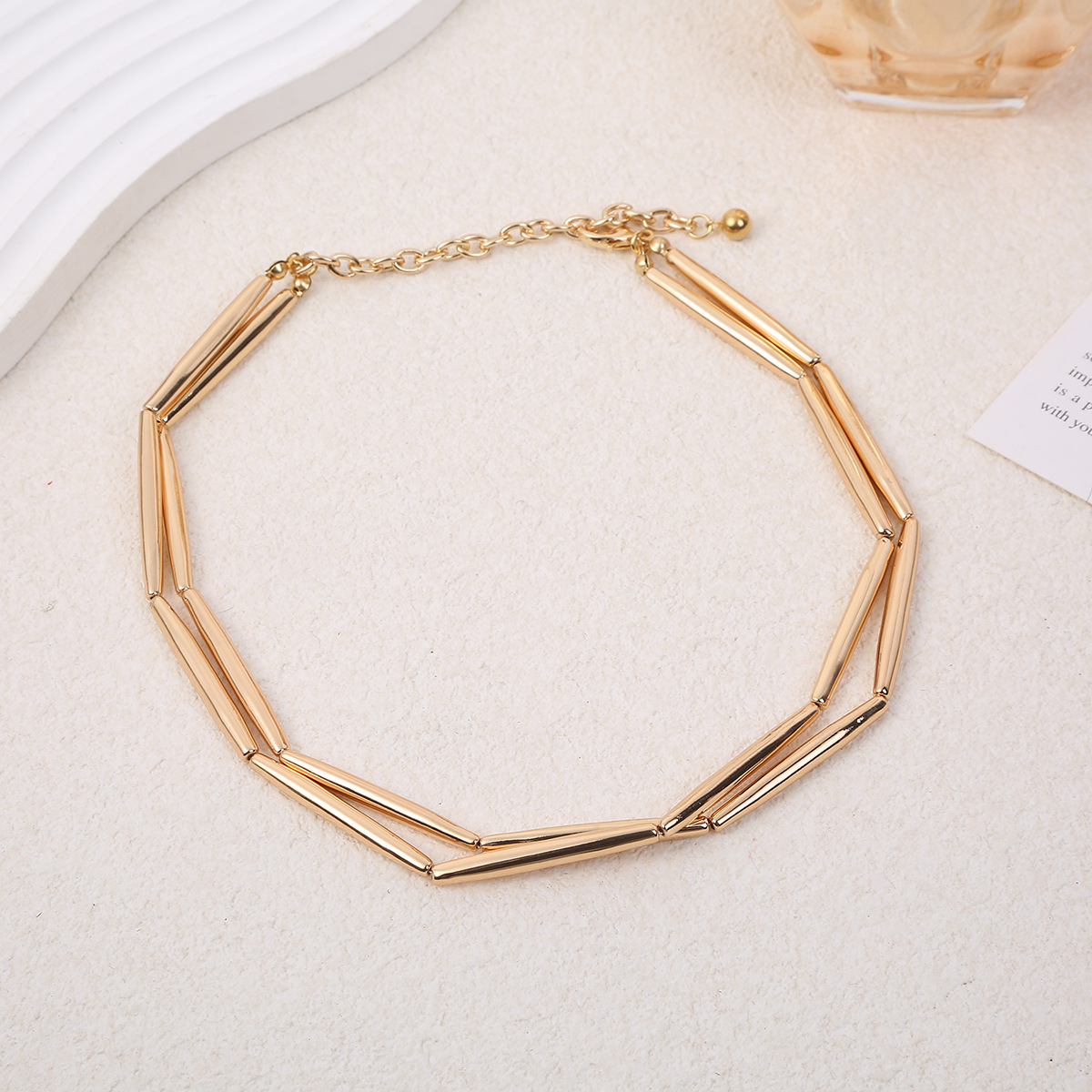 Minimalist Layered Necklace In Gold Delicate Chains Quiet Luxury_voghion.com