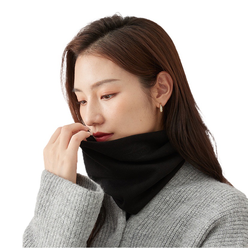 De Rong Scarf for Women, Autumn and Winter, Solid Color, 2026 New Model, Japanese and Korean Style Neck Warmer, Couple's Versatile Outdoor Warm Scarf