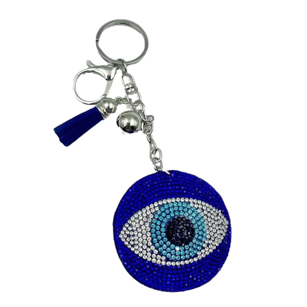 Transfronterizo diamante ojo ojo del diablo llavero colgante bolso bordillo azul Farmati colgante ojo malvado