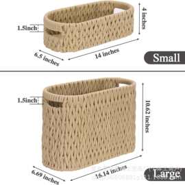 波西米亚风卫生纸收纳篮棉绳编织收纳筐立式卫生纸架卫生间收纳