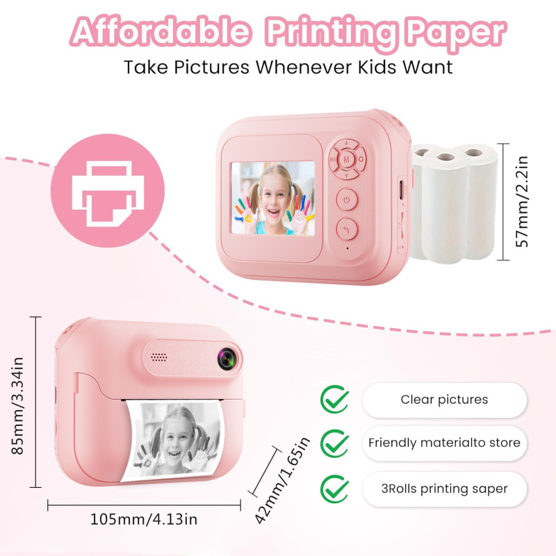 Puzzle cross-border children's camera thermal printer HD photo printing camera for children Puzzle cross-border children's camera thermal printer HD photo printing camera for children