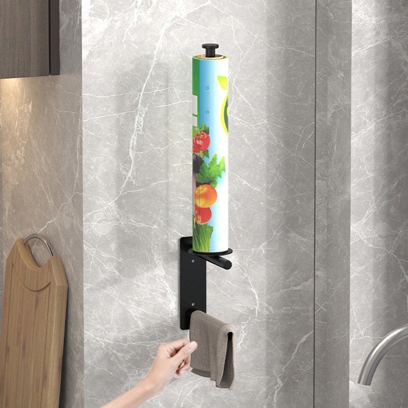Soporte para toallas de cocina Estante para rollos de papel doméstico sin perforaciones image 4