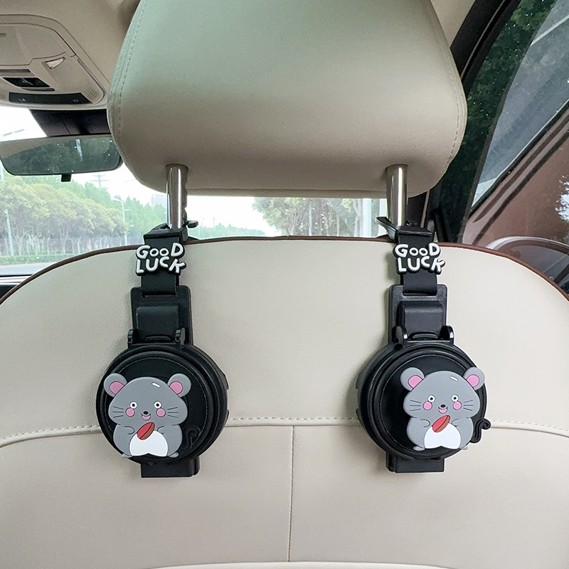FAW – Car cup holder/beverage holder Seat - cup-holderhook-2-in-1-black-rat-2-pieces