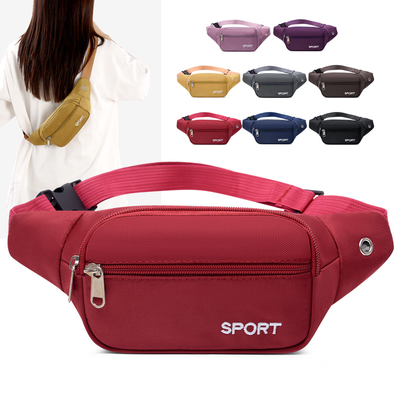 Bolso de tendencia coreano para mujeres bolso de cintura casual versátil, bolso de pecho de viaje casual multicapa de gran capacidad.