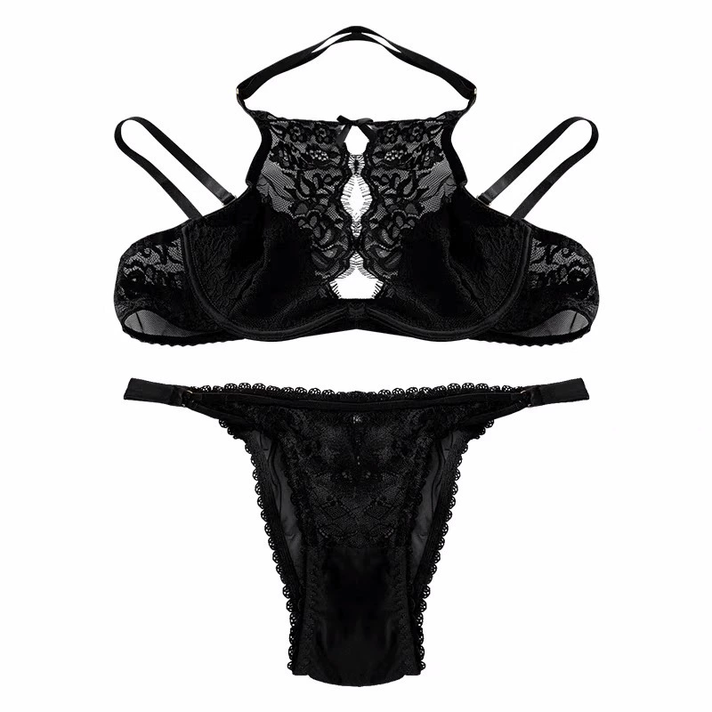 High quality sexy pants, thin underwear, supporting bra, set