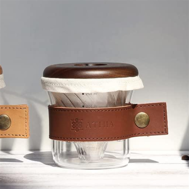 Small Single Customized Conical Coffee Glass Cup Cover Inverted Dripper Cup Coffee Pot Insulated Anti-Slip Leather Cover Small Single Customized Conical Coffee Glass Cup Cover Inverted Dripper Cup Coffee Pot Insulated Anti-Slip Leather Cover