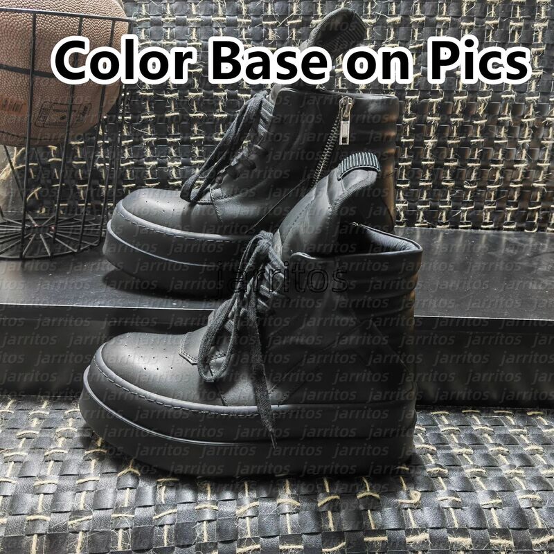 In-Stock Ro 22Fw Replica Rick Main Line New Leather Owens High-Top Original Label Branded