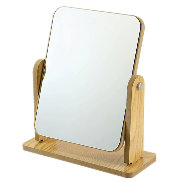 Retro wooden table rotating mirror, internet celebrity
