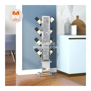 Hot Selling Competitive Silver Mirrored Wine Bottle Holder
