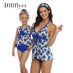 Parent and child swimsuits, European and American style, stomach covering, slimming swimwear, factory wholesale