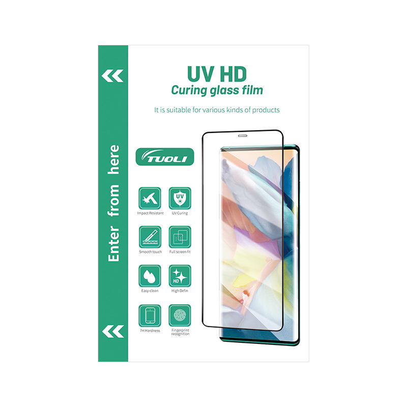 Tuoli HD UV película de curado a prueba de explosiones anti-huella digital máquina de corte de película consumibles Luz de curado UV película de corte de pantalla curvada película suave