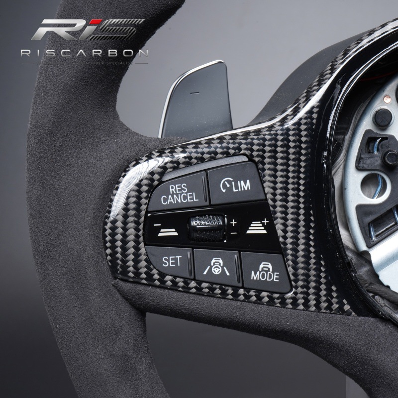 Suitable for Bmw g Carbon Fiber Suede Led Heated Vibrating Detachable Steering Wheel G20G30G05G01G22