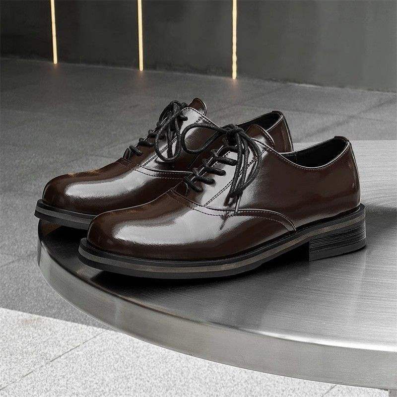 ShoeVault, scarpe da uomo eleganti, in stile giapponese, con suola spessa e punta quadrata, per pendolari, affari, sposo, casual, versatili e alla moda_voghion.com
