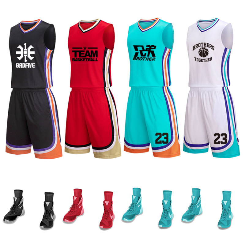 成人儿童篮球服套装男定制学生训练比赛服印字运动背心队服篮球衣|ru