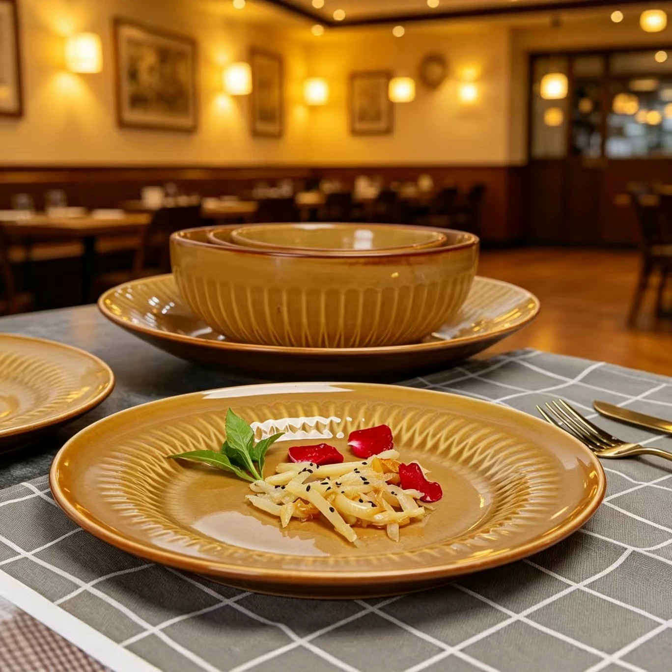 Tazón creativo de color sólido estilo europeo LZ para frutas y verduras, tazón para ensalada, plato de cerámica para pastel y arroz, plato para sopa, plato para servir.
