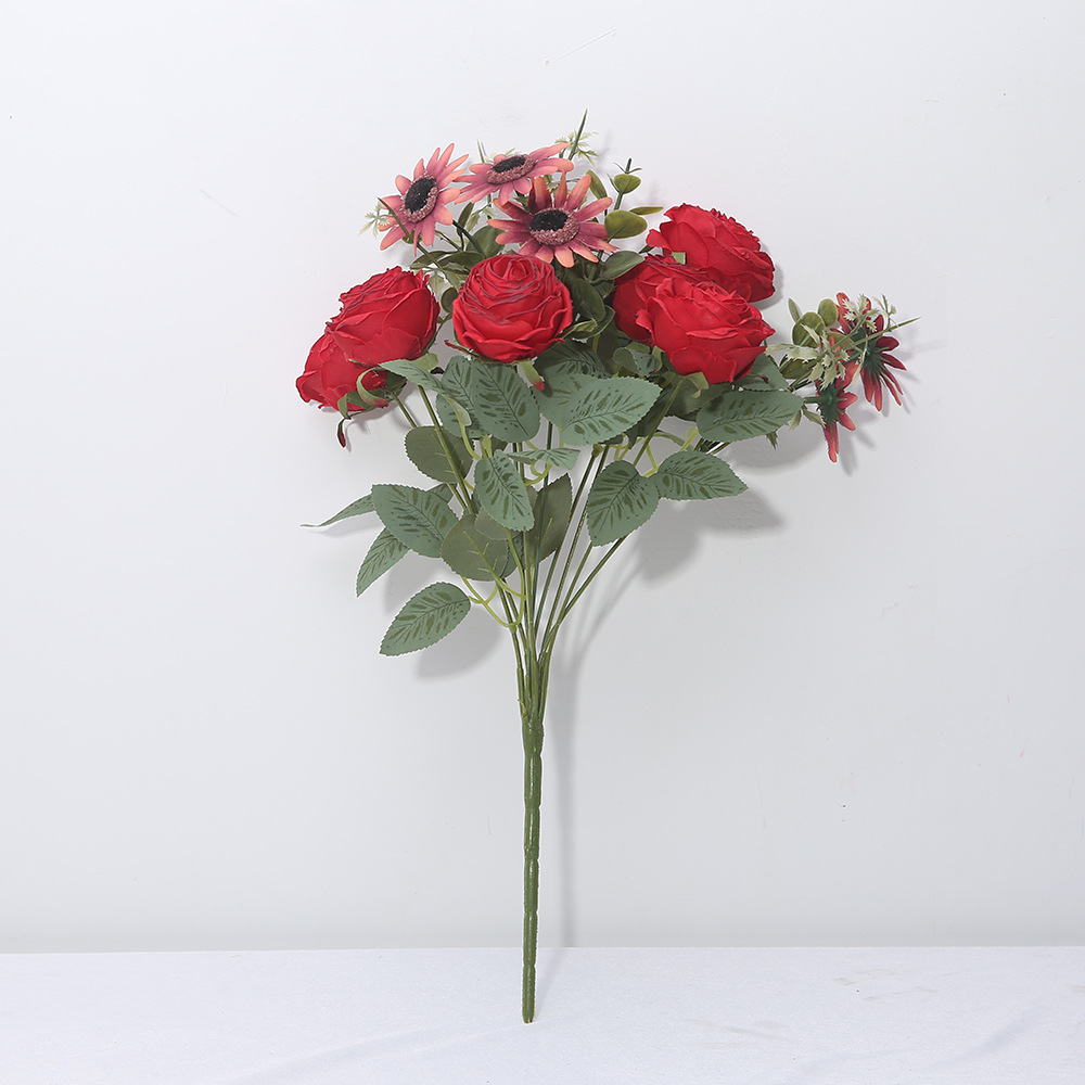 Ramos de flores de simulación europea minorista mayorista Ramos de flores de boda Ramos de props de fotografía Decoración de la sala de estar