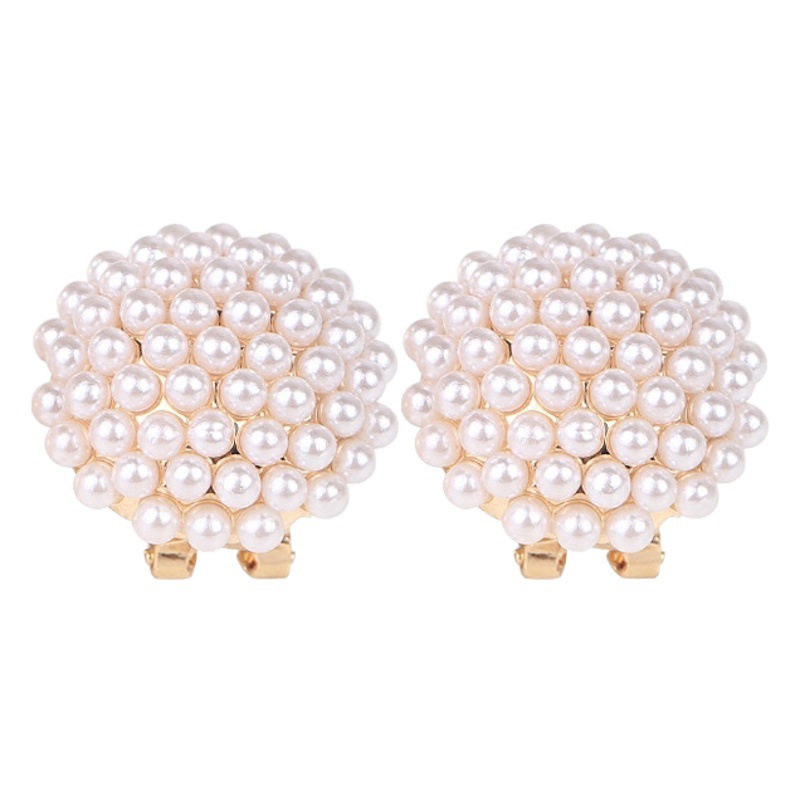 Hemispherical Earrings, Ear Buckle Style Earrings, Trendy and Elegant Small Pearl Earrings for Women, 2025 New Style Earrings Wholesale