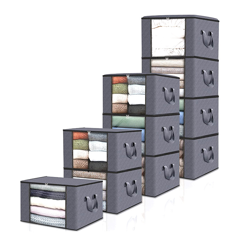 Bolsa de almacenamiento de gran capacidad debajo de la cama plegable manta bolsa de almacenamiento mango reforzado caja de almacenamiento de ropa bolsa de edredón